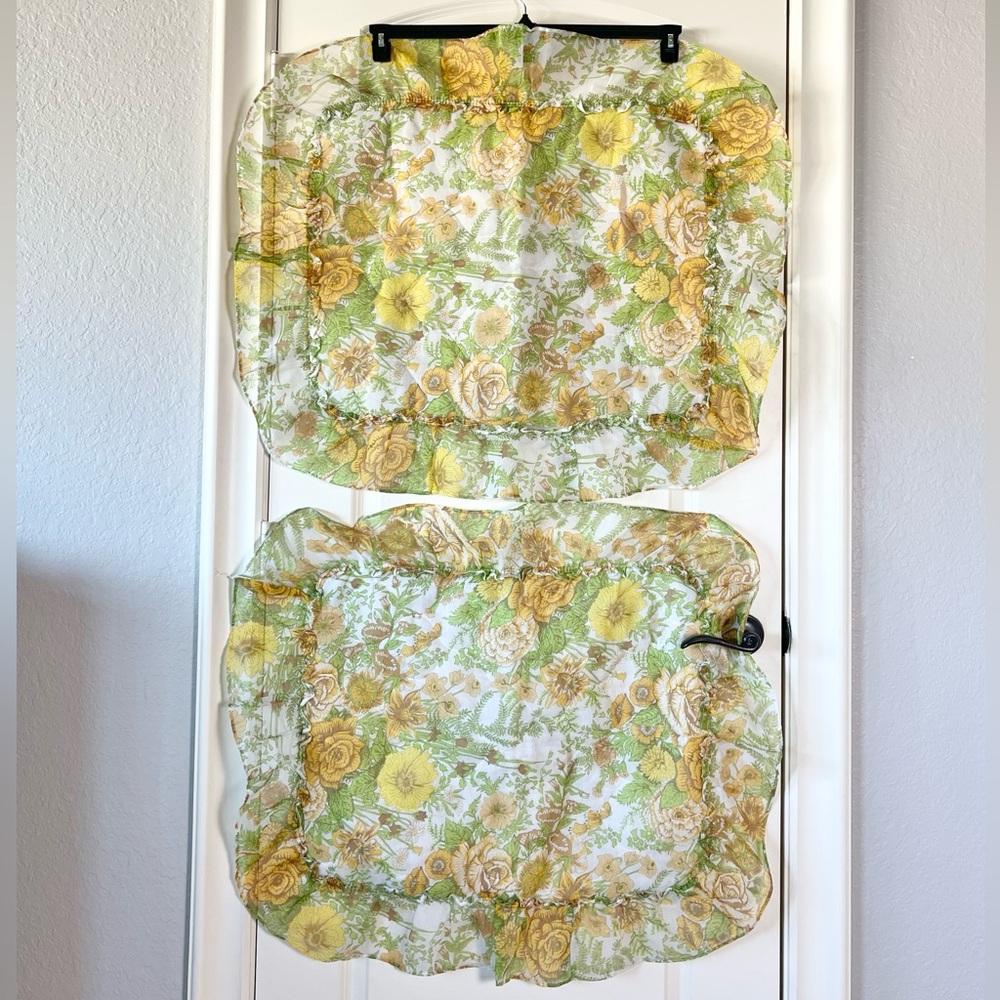 Vintage Quilted retro floral mid century modern pillow shams